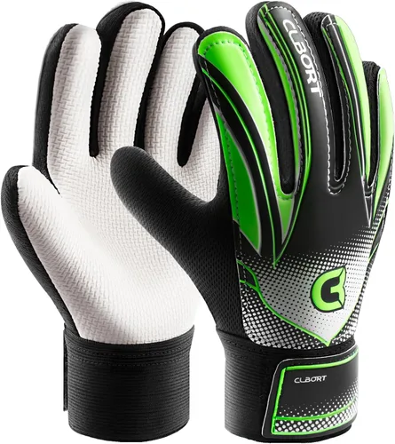 Vista 33 de Guantes de portero de fútbol para jóvenes y niños, guantes de portero con palmas de súper agarre, guantes de fútbol antideslizantes, protección