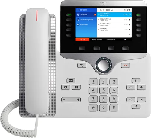 Vista 2 de Cisco Teléfono IP Business 8861, pantalla a color WVGA de 5 pulgadas, conmutador Gigabit Ethernet, Clase 4 PoE, habilitado para WLAN, 2 puertos USB