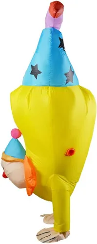 Vista 3 de Disfraz inflable de payaso, disfraces inflables de Halloween para hombres y mujeres, unisex, divertido para adultos, para cosplay, fiesta de carnaval