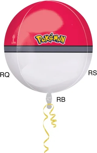 Vista 4 de Anagram International - Globo de aluminio Orbz Pokemon Ball de 15" x 16