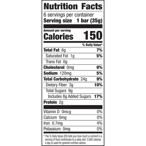 Vista 2 de Nature Valley – Cuadros de avena horneados suavemente, canela y azúcar moreno, 6 unidades, 7.44 OZ