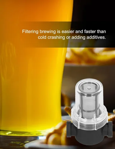 Vista 5 de Filtro de cerveza en línea, filtro de agua de 80 mallas de 150 micrones, dispositivo de filtración de filtro en T de plástico, alimentación por