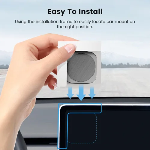 Vista 5 de Soporte para teléfono de Tesla modelo 3 modelo Y, diseño magnético fuerte para soporte de teléfono de montaje en coche MagSafe para monitor