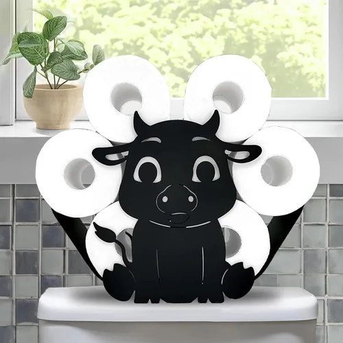 Vista 9 de Teaeeno Funny Bear - Soporte de papel higiénico de almacenamiento de animales, para baño, organizador de papel higiénico de animales de metal
