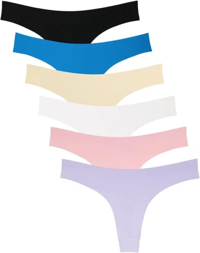 Vista 8 de Wealurre Tanga de microfibra de cintura baja para mujer sin costuras invisible