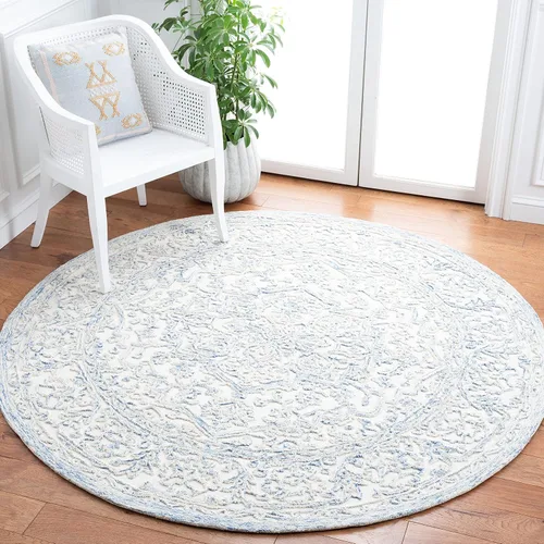Vista 18 de SAFAVIEH Trace Collection Alfombra de pasillo, 2 pies 3 pulgadas x 8 pies, marfil y carbón, lana hecha a mano, ideal para zonas de alto tráfico