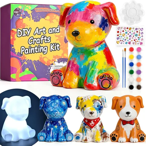 Vista 10 de dededa Kit de arte de luz nocturna de unicornio para pintar tu propio unicornio, artes y manualidades para niños de 4 a 8 años, regalos