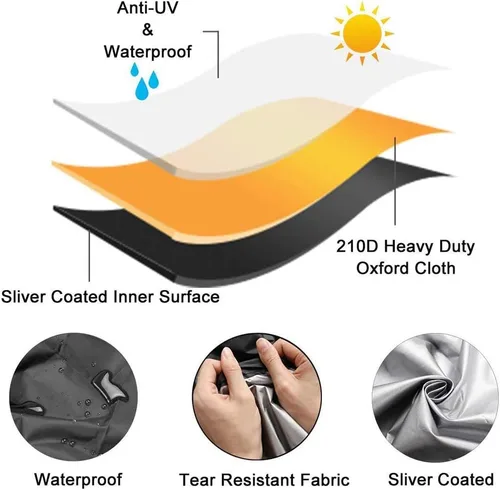 Vista 4 de Funda para cinta de correr al aire libre, a prueba de polvo, impermeable, para gimnasio en casa, impermeable, para cintas de correr no plegables