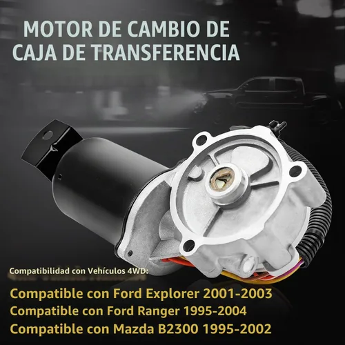 Vista 5 de Motor de Cambio de Caja de Transferencia 4WD Compatible con Ford Explorer 2001-2003 Compatible con Ford Ranger 1995-2004 Compatible con Mazda