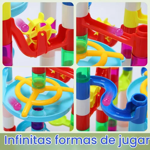 Vista 2 de EagleStone 105PCS Marble Run Kit Marble Maze Construction Building Toy Set