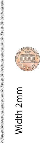 Vista 9 de LIFETIME JEWELRY 2mm Gold Rope Chain for Men & Women 24k Real Gold Plated Diamond Cut Gold Necklace for Women & Necklace for Men 14 to 36 Inch Gold