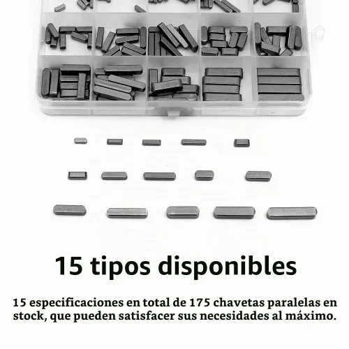 Vista 3 de Watris Veiyi Llave común cuadrada paralela, llave de pluma del eje 140PCS