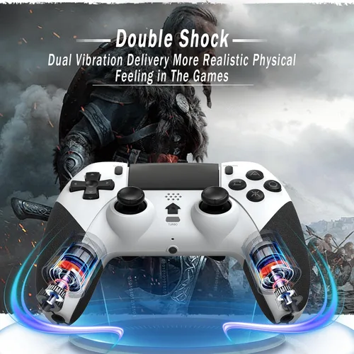 Vista 3 de TERIOS Wireless Controller Compatible with PS4PS4 ProPS4 Slim, (No Drift) Control for PS4 with Hall Sensor Joystick-Speakers-6 Axis Motion