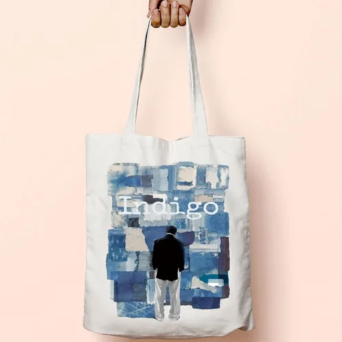 Vista 6 de BLUPARK Indigo Album Tote Bag - Bolso Kpop de lona inspirado en cantantes