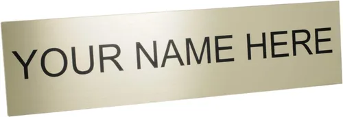 Vista 27 de ExcelMark Placa de nombre personalizada para puerta, oficina, pared, personalizada con tu texto, 2 x 8 pulgadas (1 línea, negro)