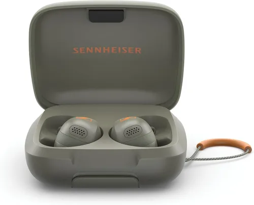Vista 8 de Sennheiser Momentum Sport - Auriculares con ajuste de sonido deportivo y ANC adaptativo, ajuste seguro, duración de la batería de 24 horas, Negro