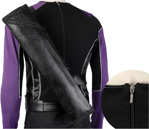 Vista 5 de Hawkeye - Disfraz de superhéroe súper poderoso para Halloween, carnaval, conjunto completo con carcaj