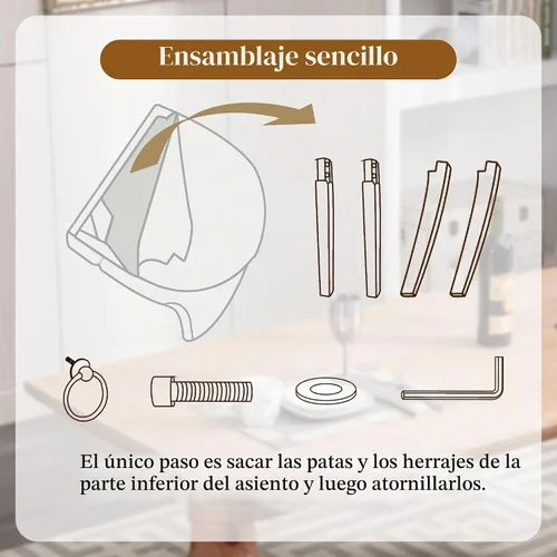 Vista 9 de Juego de 2 sillas de comedor de terciopelo beige, elegantes capitoné