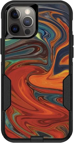 Vista 11 de MightySkins Skin compatible con OtterBox Commuter iPhone 12 y 12 Pro - Mármol ámbar Funda protectora de vinilo duradera y única Fácil de aplicar
