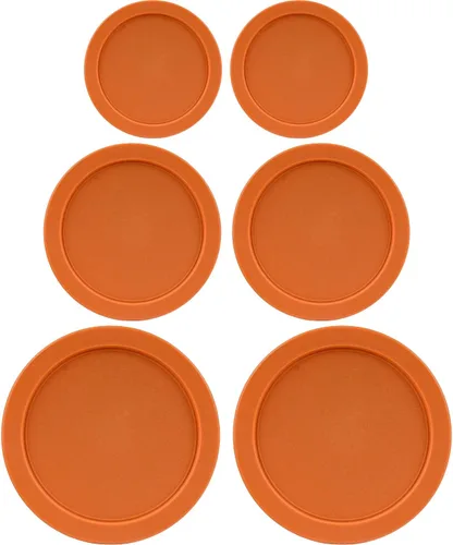 Vista 2 de Tapas de Repuesto para Contenedores Pyrex Redondos de Vidrio para Alimentos de Plástico (2) 2-Tazas (2) 4-Tazas (2) 7-Tazas (Fucsia)
