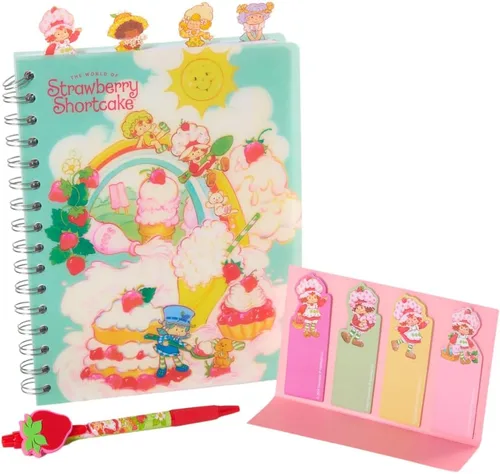 Vista 12 de Cuaderno de pestañas Barbie con espiral, lápiz boli, pestañas adhesivas, 96 páginas a rayas, rosa