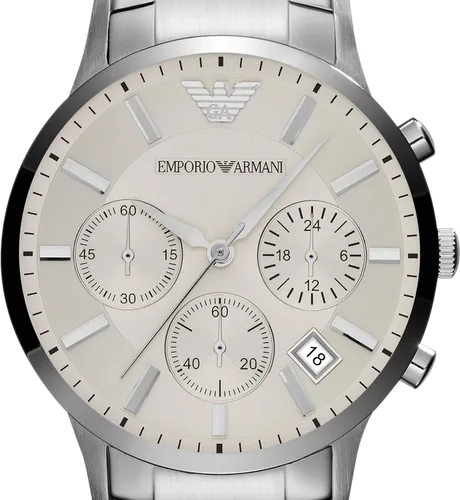 Vista 2 de Emporio Armani AR2458 - Reloj de pulsera para hombre, color plateado