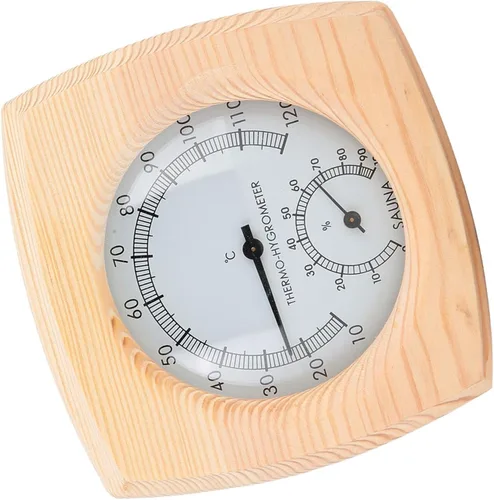 Vista 7 de Termómetro e higrómetro de sauna – Temperatura de madera humedad con pantalla de estado de humedad en tiempo real, diseño a prueba de explosiones