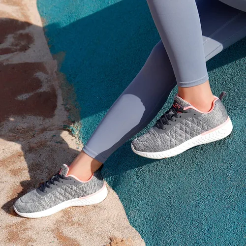 Vista 7 de STQ - Zapatos de caminar para mujer con cordones tenis ligeros