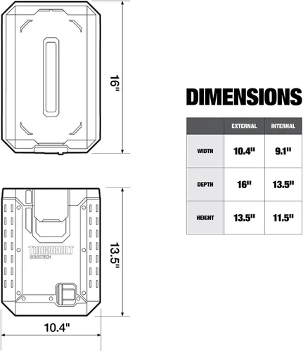 Vista 3 de ToughBuilt StackTech Caja de Herramientas Compacta Organizador con Cerradura con Bandeja Extraíble