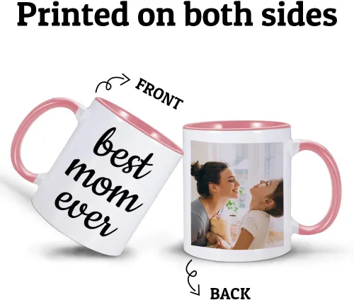 Vista 3 de Taza personalizada, tazas de café personalizadas con imagen, texto, nombre, taza personalizada, regalos para novio, novia, familia, tazas de café