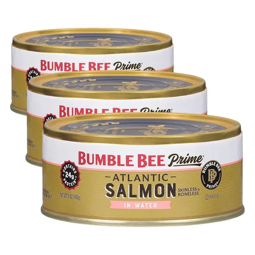 Vista 9 de Bumble Bee Prime Atlantic Salmon, lata de 5 onzas - Salmón Premium - 24g de proteína por porción - Sin Gluten y Kosher