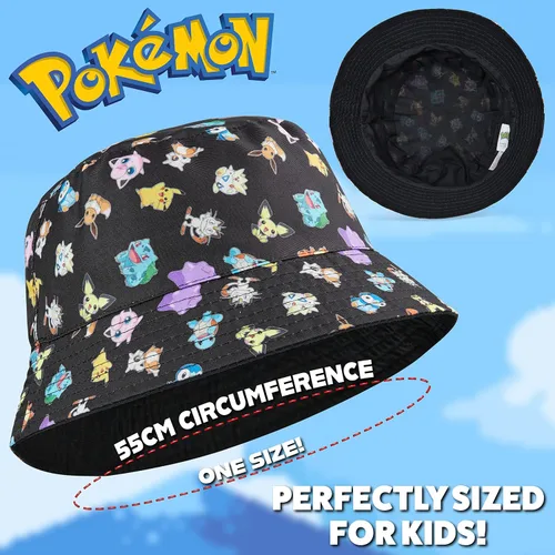 Vista 7 de Pokemon Gorra de béisbol para niños y niñas, unisex, Pikachu, correa ajustable, accesorios de verano