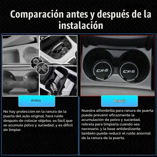 Vista 2 de Accesorios interiores personalizados, 18 piezas para Mazda CX-5 2017 2018 2019 2020 2021 2022 cubierta de consola central, almohadilla de ranura