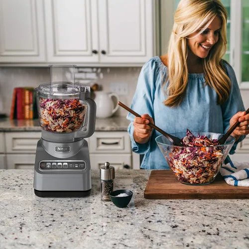 Vista 5 de Ninja Procesador de alimentos Professional Plus de 1000 vatios de pico con programas preestablecidos Auto-iQ para picar puré, rebanada de masa