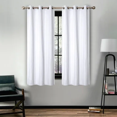 Vista 33 de Superior Cortinas semiopacas, diseño clásico de lino, 26 x 84 pulgadas, cabecera con bolsillo para barra, cortinas de bloqueo solar y oscurecimiento