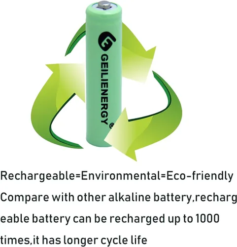 Vista 6 de NICD - Batería recargable AA de 800 mAh para luz solar, lámpara solar, luces de jardín (paquete de 8)