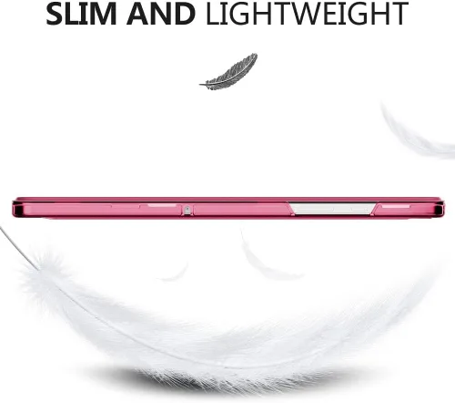 Vista 7 de MoKo Funda para Galaxy Tab A9 Plus de 11 pulgadas 2023, funda protectora inteligente con soporte delgado con carcasa trasera translúcida de PC duro