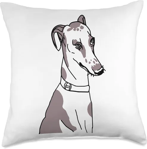 Vista 4 de Whippet Dog Pedigree Dog Apparel Whippet Gift Tee Pedigree Dog Throw Pillow, 16x16, Multicolor
