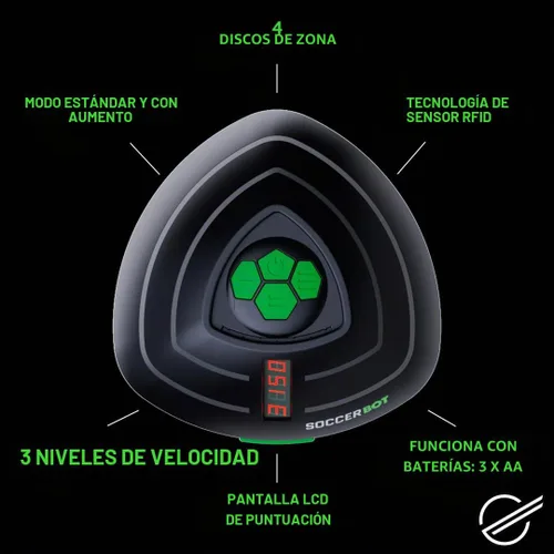 Vista 10 de Soccer Bot - El mejor juego de fútbol para interiores con rastreador de puntuación y modos de velocidad, juguete de entrenamiento de fútbol
