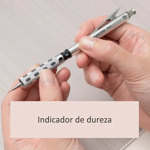 Vista 5 de Pentel Packaged Graph Gear 1000 - Lápiz de dibujo automático, 0.020 in, detalles grises, 1 lápiz (XPG1015)