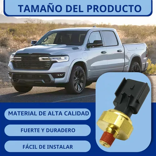 Vista 7 de Sensor de presión Sensor de presión de aceite del motor Sensor de interruptor emisor 5149062AA 05149062AA 5149064AA 5149062AB Compatible con Ram
