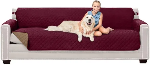 Vista 145 de Sofa Shield - Funda para sofá Loveseat con correa patentada, protector de cojín, funda reversible diseñada en EE. UU. resistente a manchas