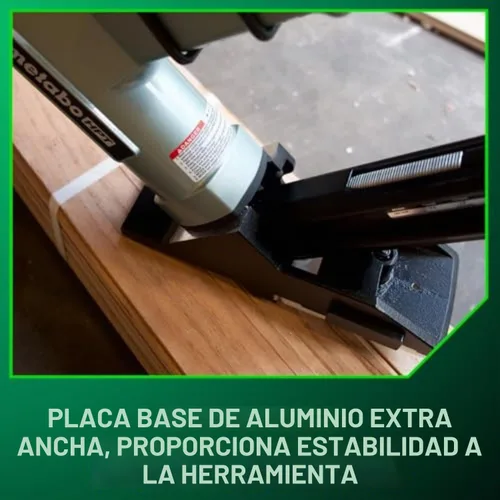 Vista 8 de Metabo HPT Engrapadora para pisos, Clavadoras neumáticas de preferencia profesional en herramientas para pisos, Grapadora neumática con mango