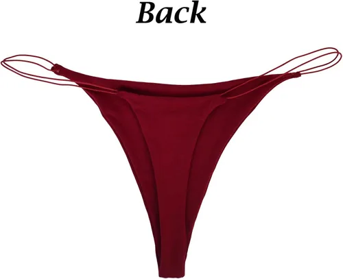 Vista 6 de Bolivelan Paquete de 5 tangas de bikini con cuerda tanga modal