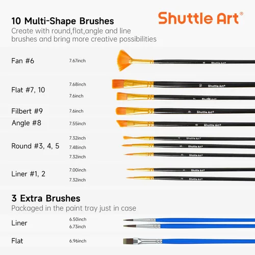 Vista 5 de Shuttle Art Juego de 58 pinturas de acuarela, 48 colores para acuarela, con 10 pinceles de pintura para principiantes, artistas, niños y adultos