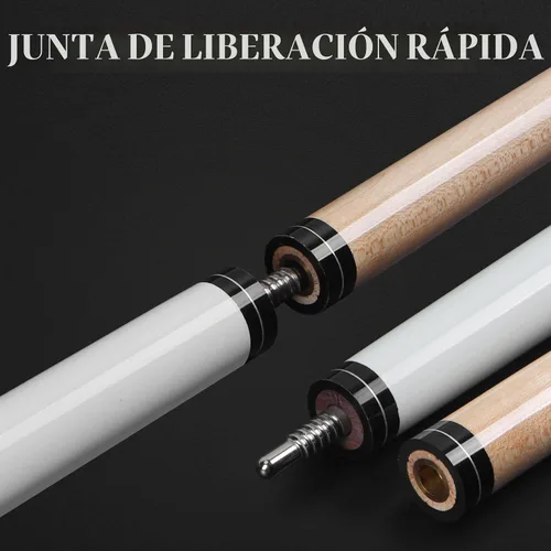 Vista 4 de IIQ Palo de billar 2 en 1 Jump Break, 23~25 oz, palo de billar Jump Break Heavy Hitter de 28 oz, 3 piezas, madera de arce canadiense