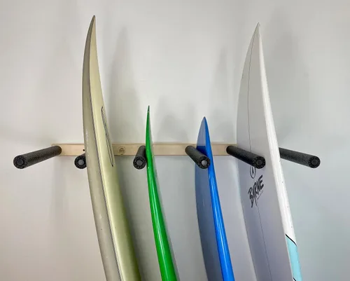 Vista 3 de Estante de almacenamiento vertical para tablas de surf - Capacidad para 5 tablas