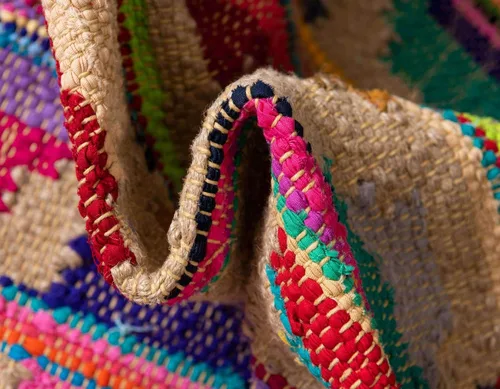 Vista 8 de Unique Loom Chindi Trellis Collection Southwestern, geométrico, moderno, colores brillantes (8 x 11 pies, rectangular, multicolor y beige)