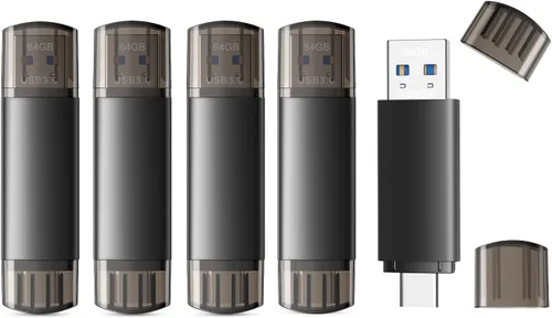 Vista 14 de JOIOT Unidad flash USB C de 32 GB, unidad flash USB 3.0 dual tipo C + USB A portátil tipo C, unidad flash USB tipo C 2 en 1 para teléfono