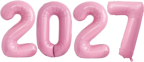 Vista 45 de GOER Globos de papel de aluminio 2026 para fiesta de Año Nuevo, suministros de fiesta, decoraciones de graduación (negro, 16 pulgadas)